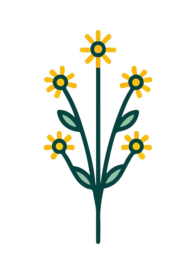 minimalist yellow flowers