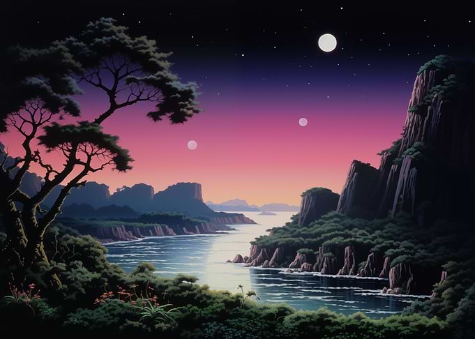 Japanese Night Landscape