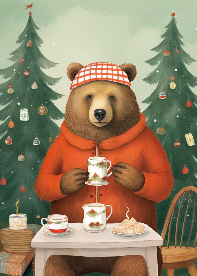 Xmas Tea with Bear