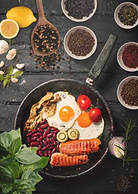 Western breakfast Bacon