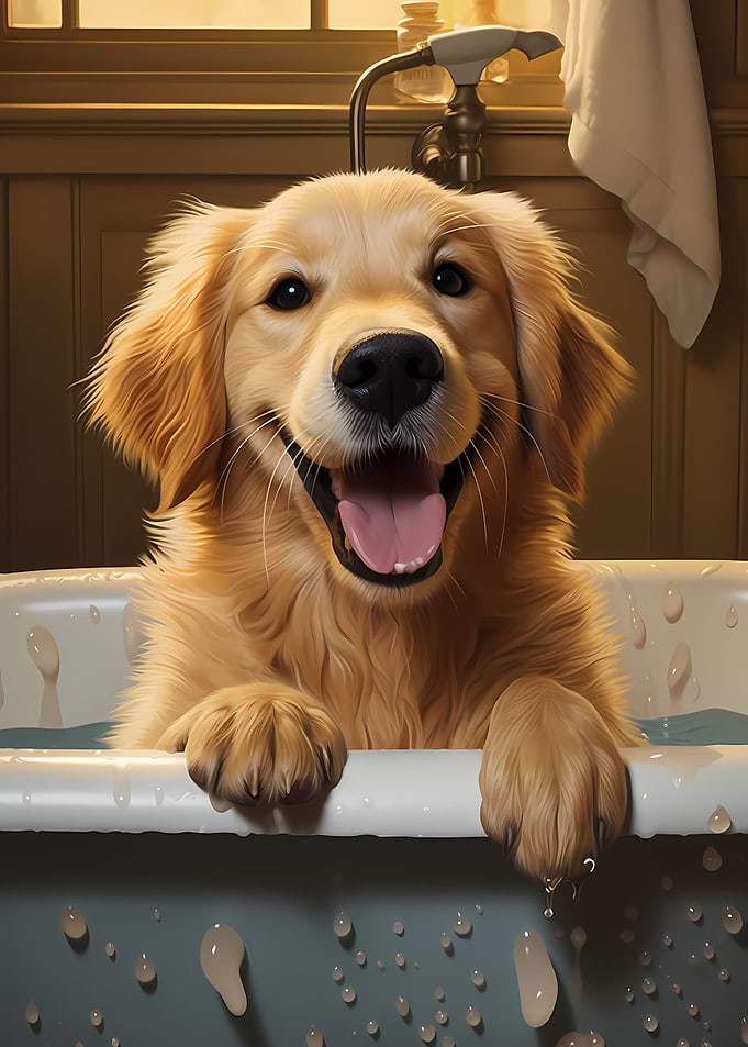 Golden Retriever Dog Happy