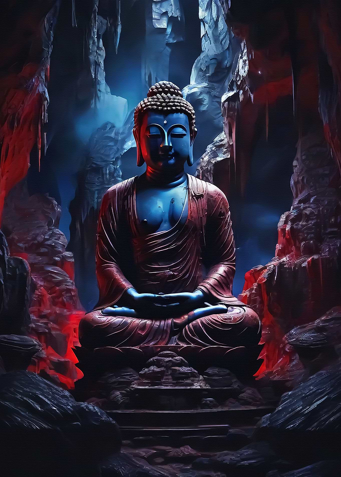 buddha in cave