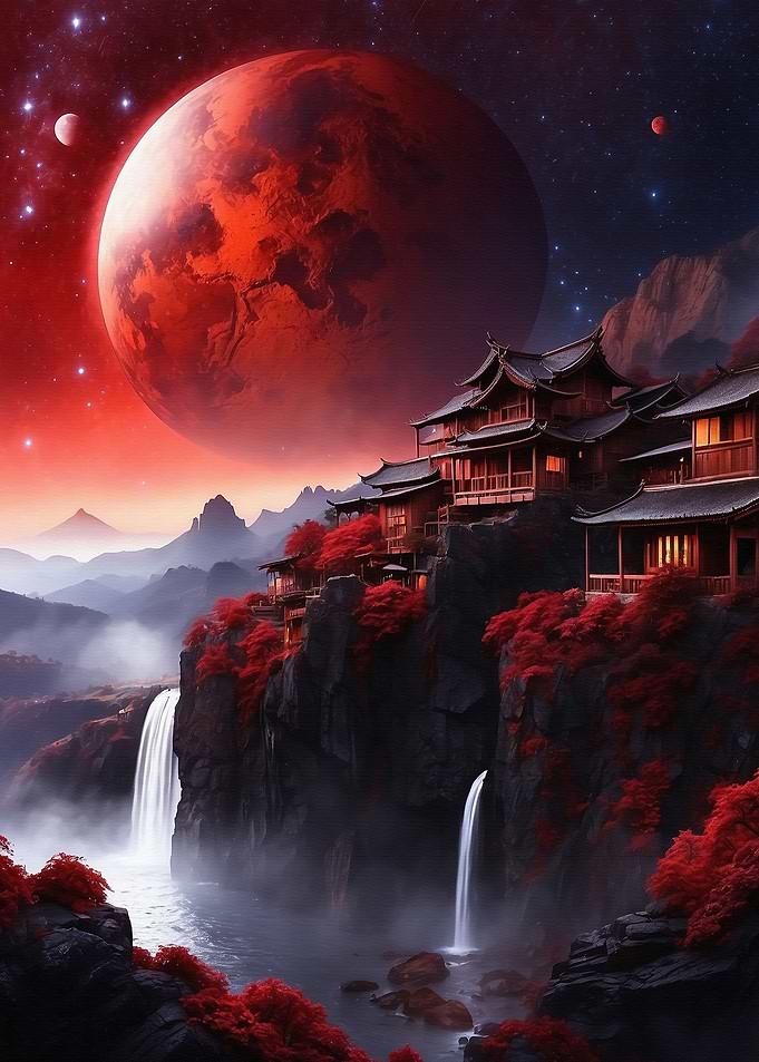 blood moon in japan