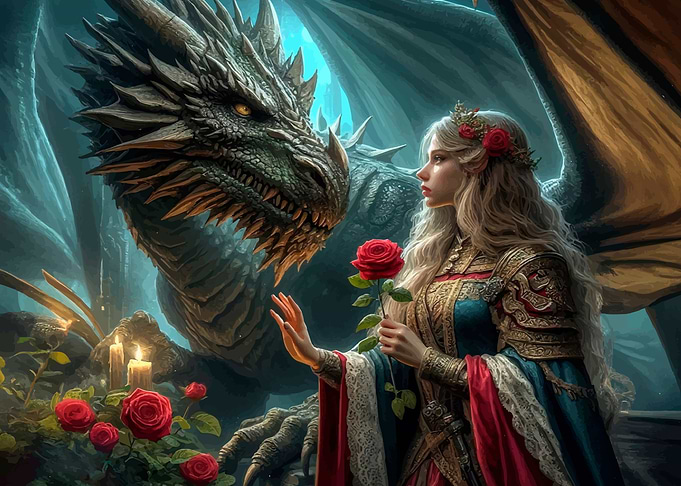 PRINCESS AND EPIC DRAGON