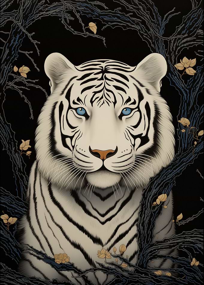 Aesthetic White Tiger