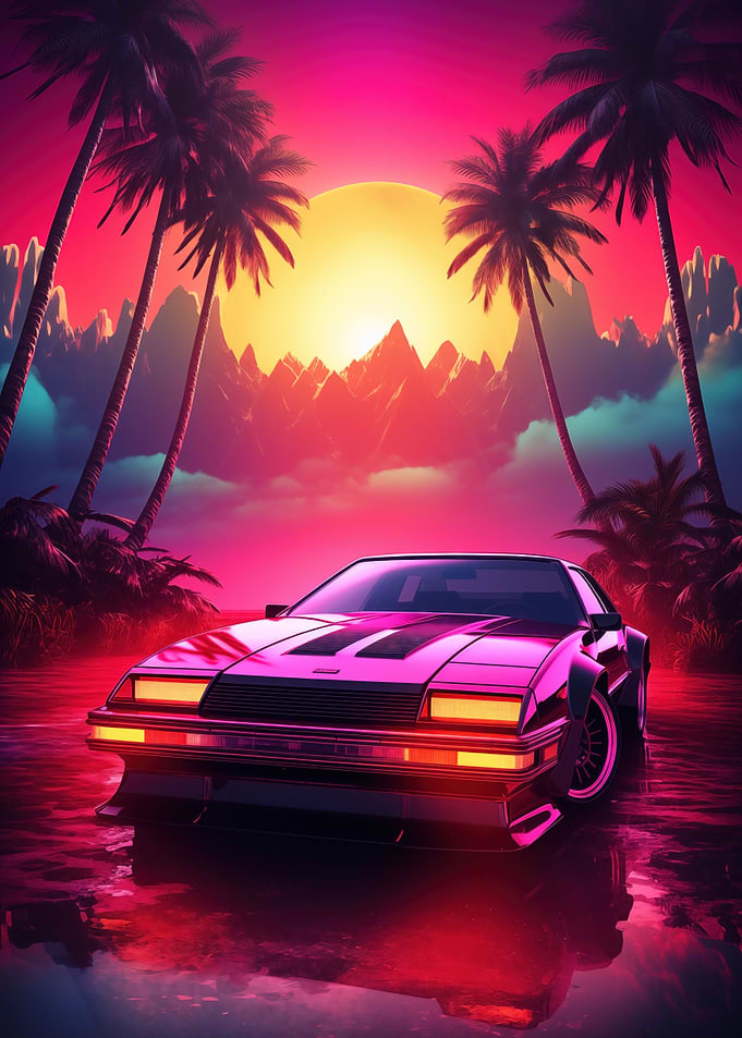 Retro Synthwave Car
