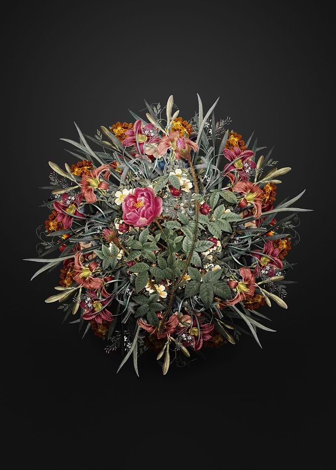 Moss Rose Flower Wreath
