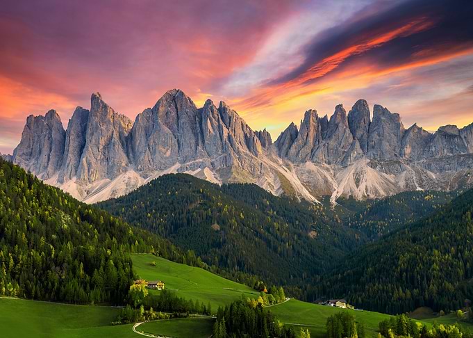 Italian dolomites autumn