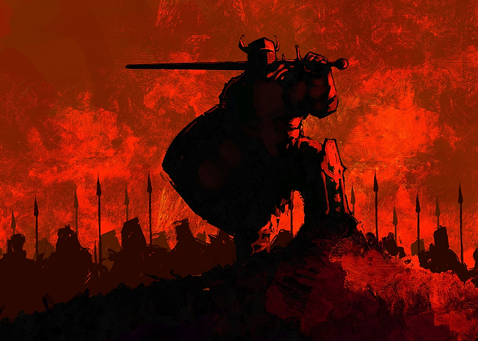 The knight with horns