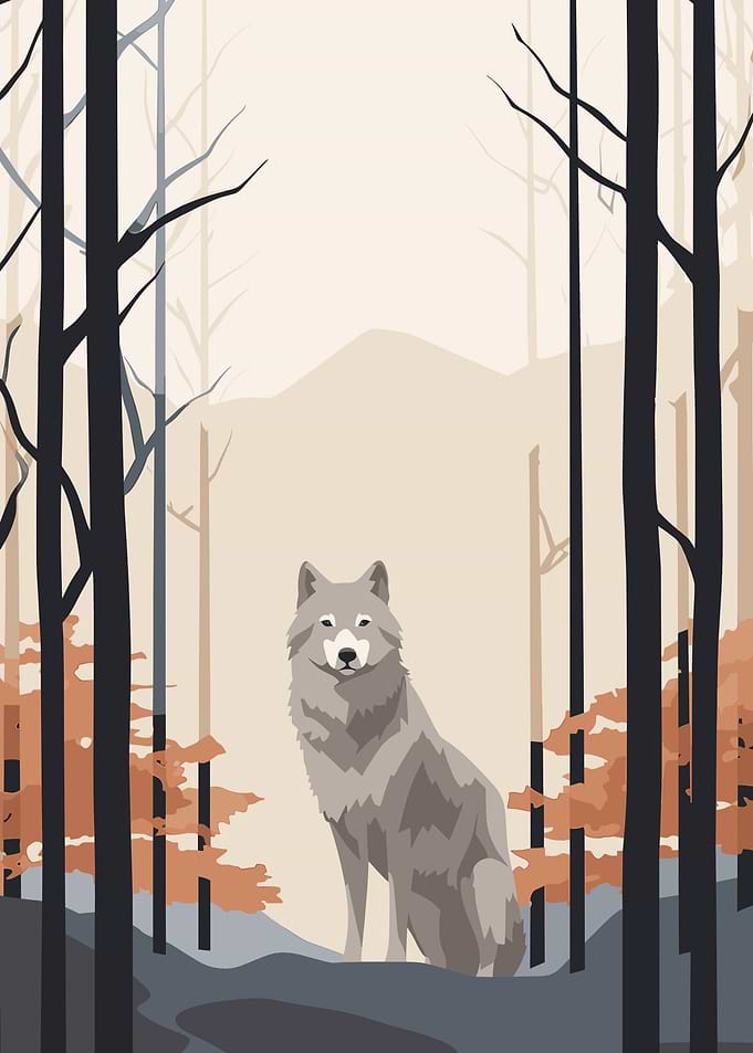 Wolf Retro Minimal