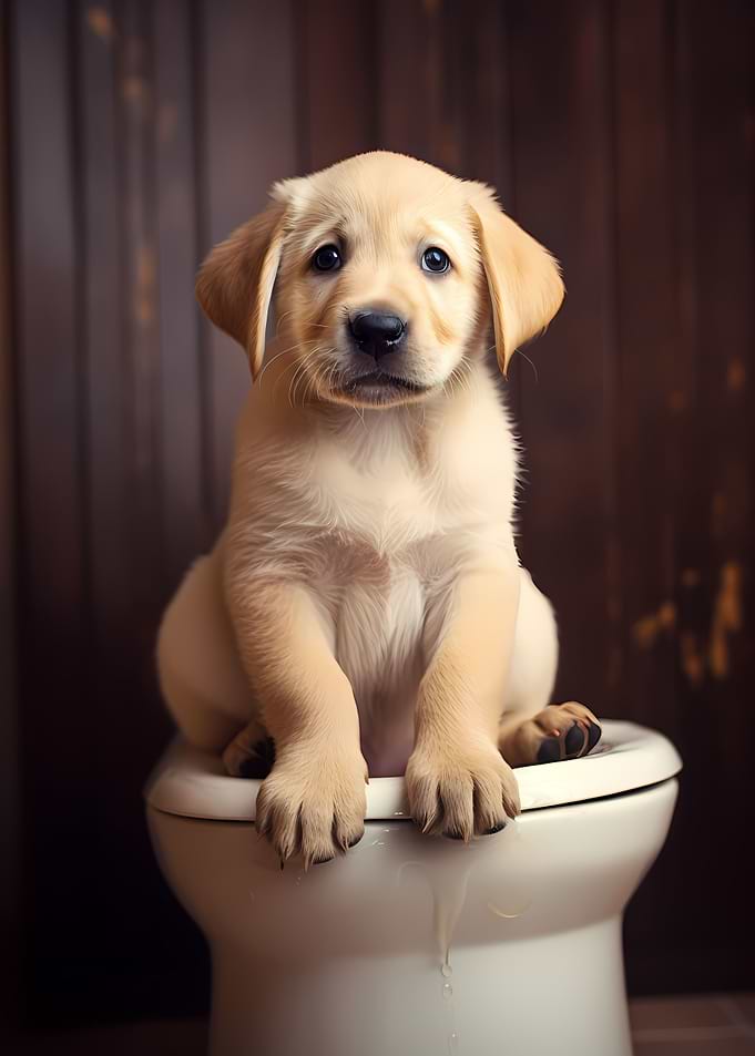 Labrador Retriever Toilet