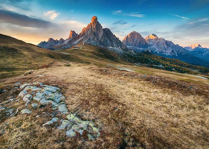 Dolomites Alps sunset