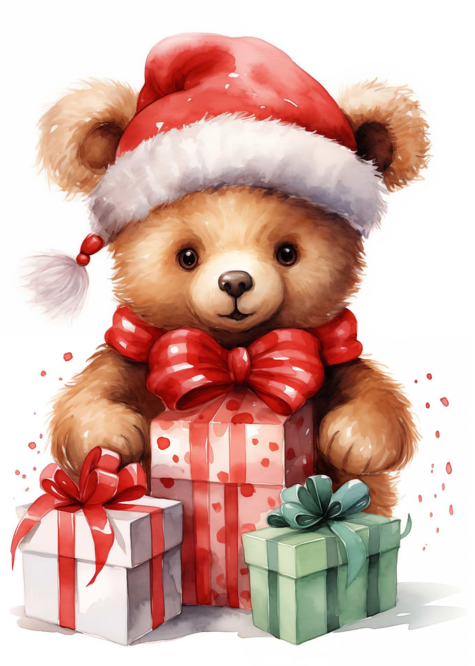 Tiny Cute Bear Xmas