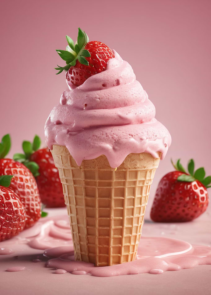 Strawberry ice cream