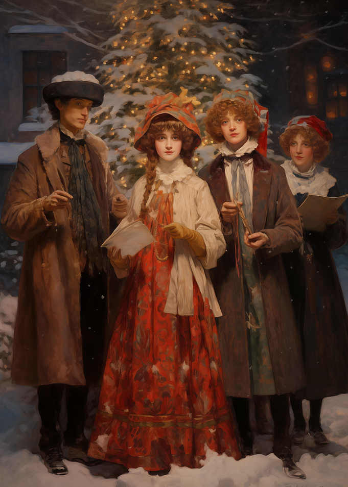 Vintage Carolers Xmas