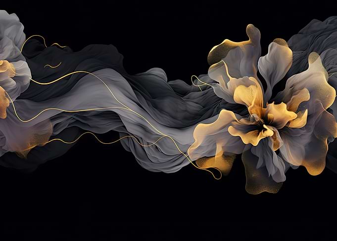 Abstract Gold and black