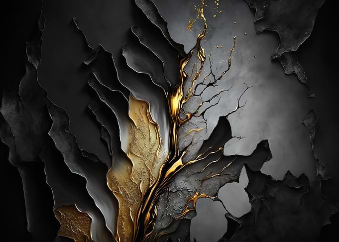 Abstract Gold and black