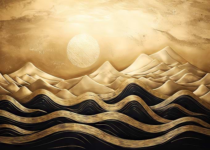 Abstract Gold and black