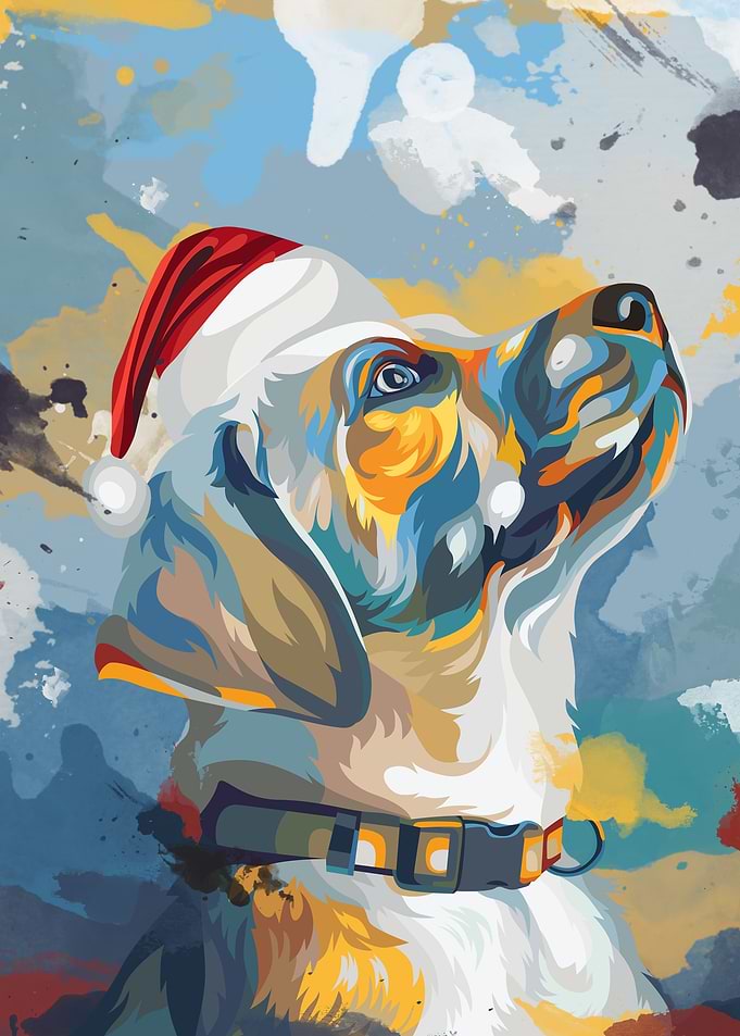 Dog in pop art