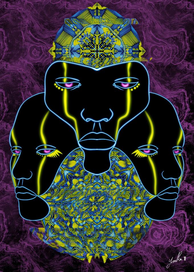 Neon Cyber Trinity