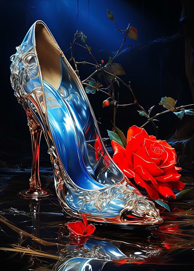 Rose Crystal pump Heel Zen