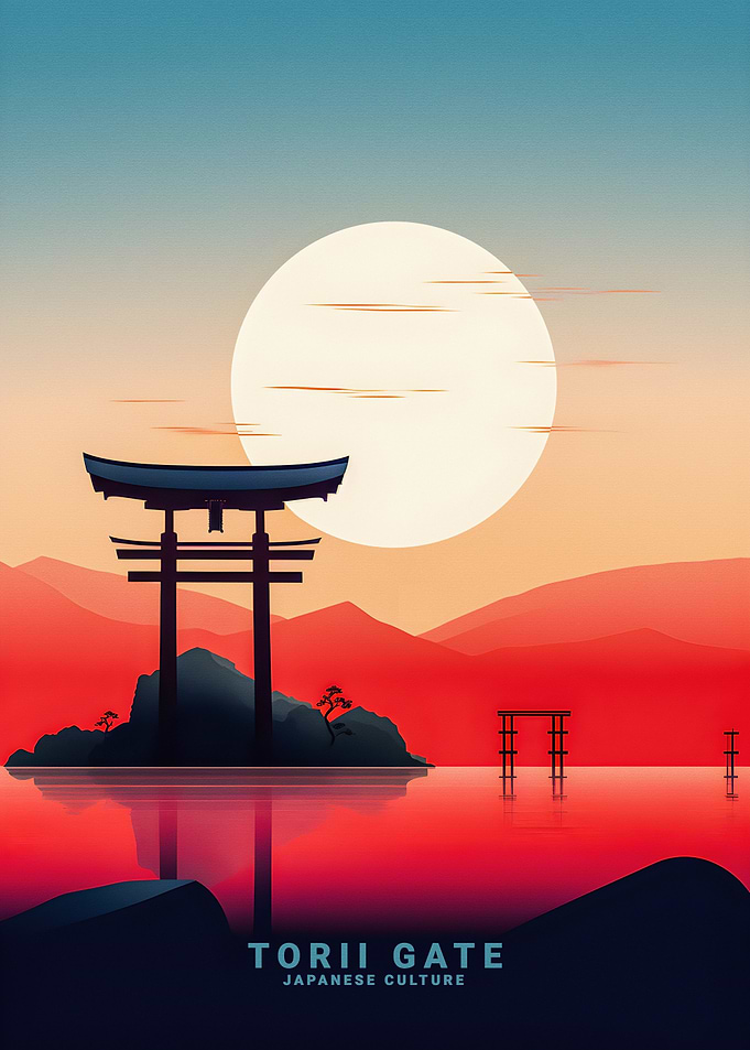 Torii Gate In the lake