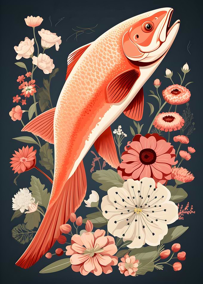 Vintage Salmon Fish