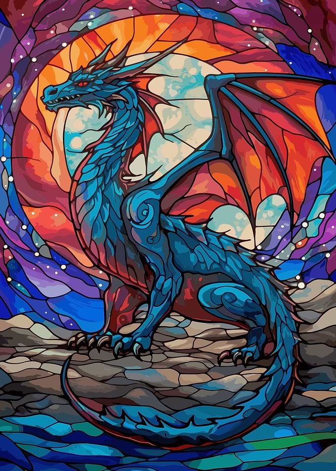 Galaxy Dragon in a glass