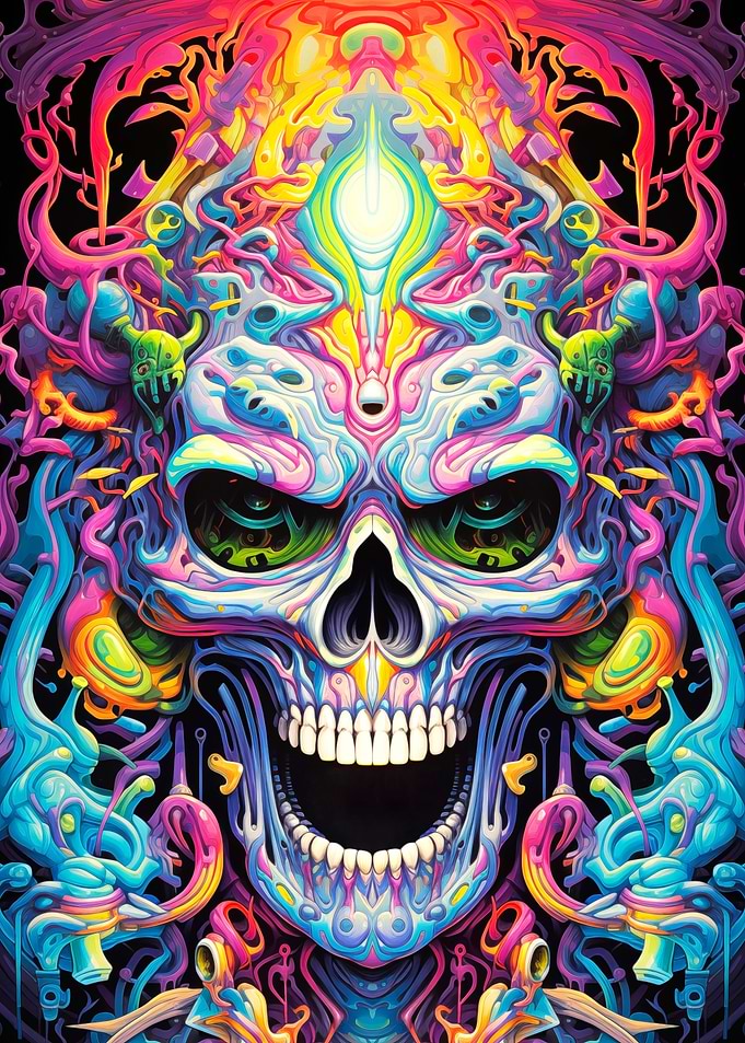 Psychedelic Skull 6