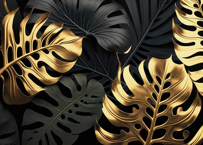Abstract Gold and black