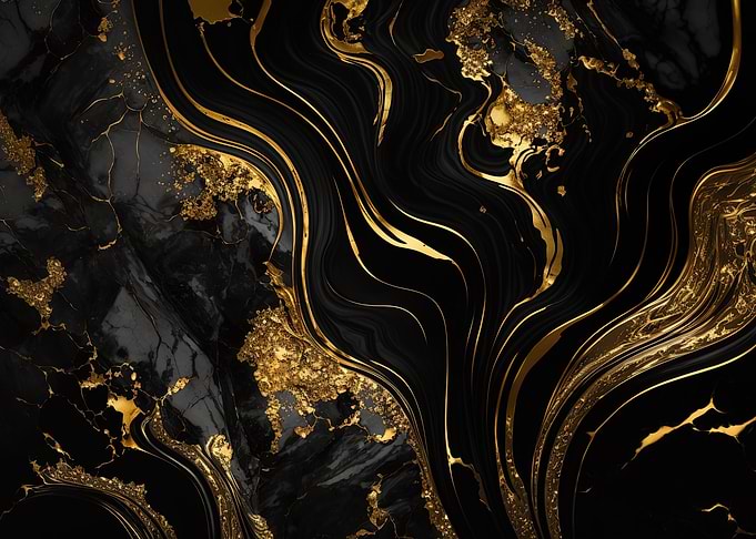 Kintsugi Gold and black