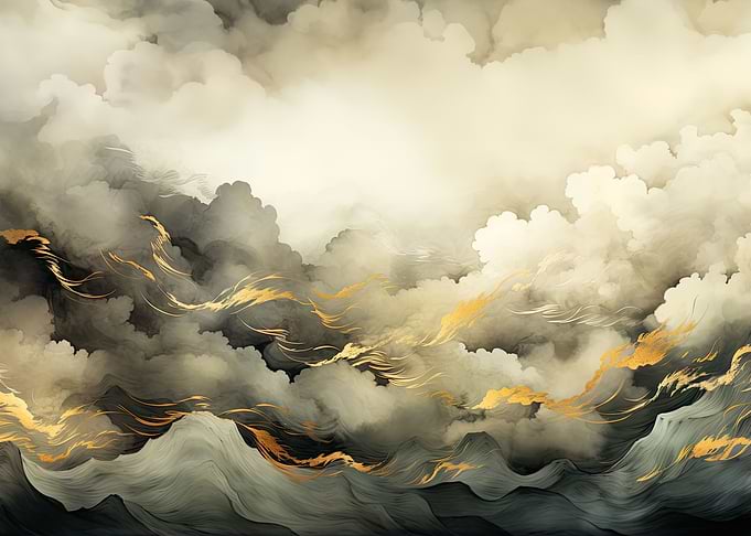 Abstract Gold and black