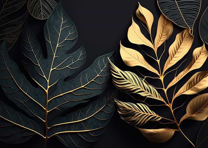 Abstract Gold and black