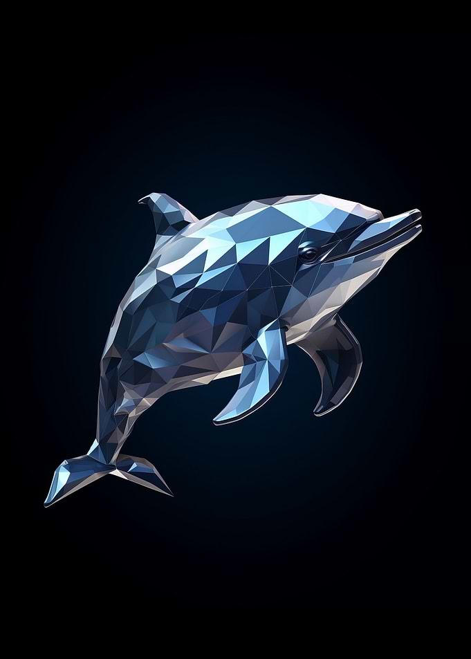 Geometric Style Dolphin