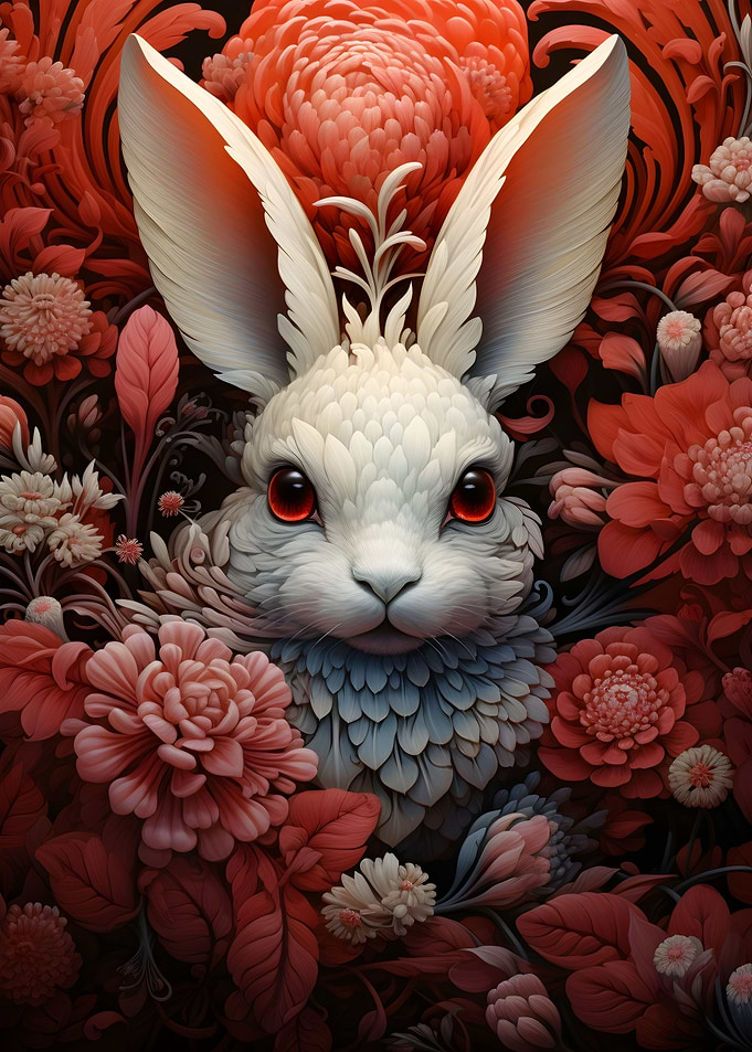 Rabbit red flowers