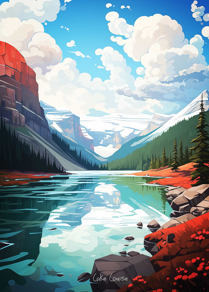 LAKE LOUISE Oil Painting