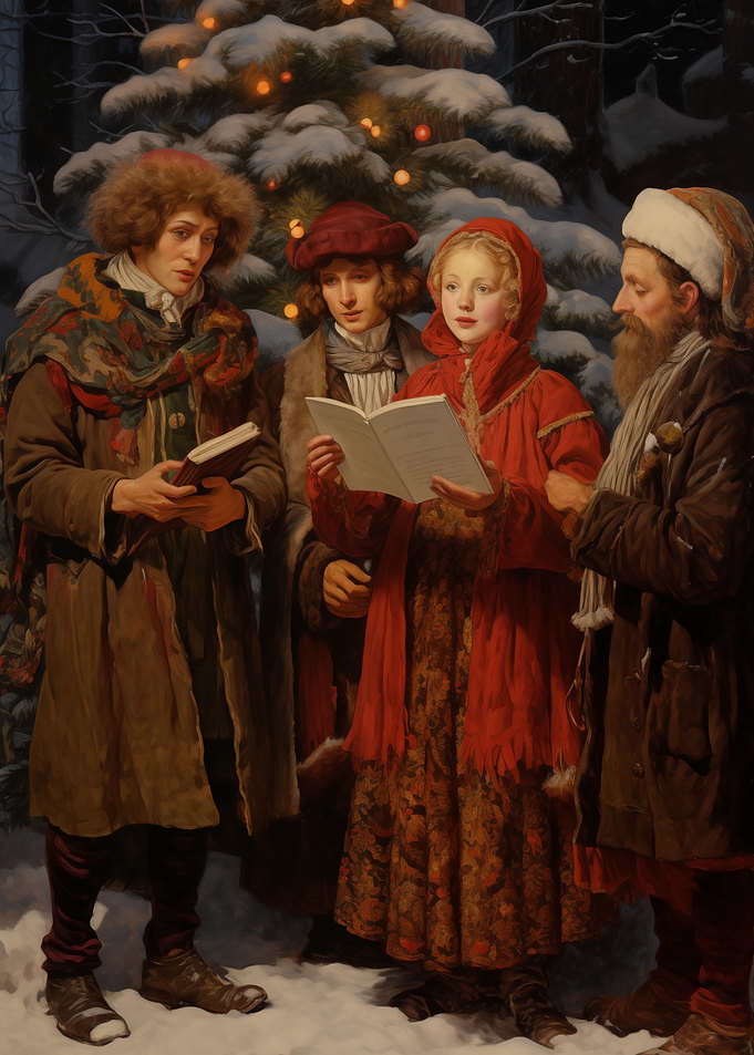 Vintage Carolers Xmas
