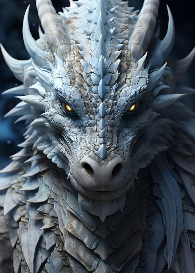 Fierce Blue Dragon