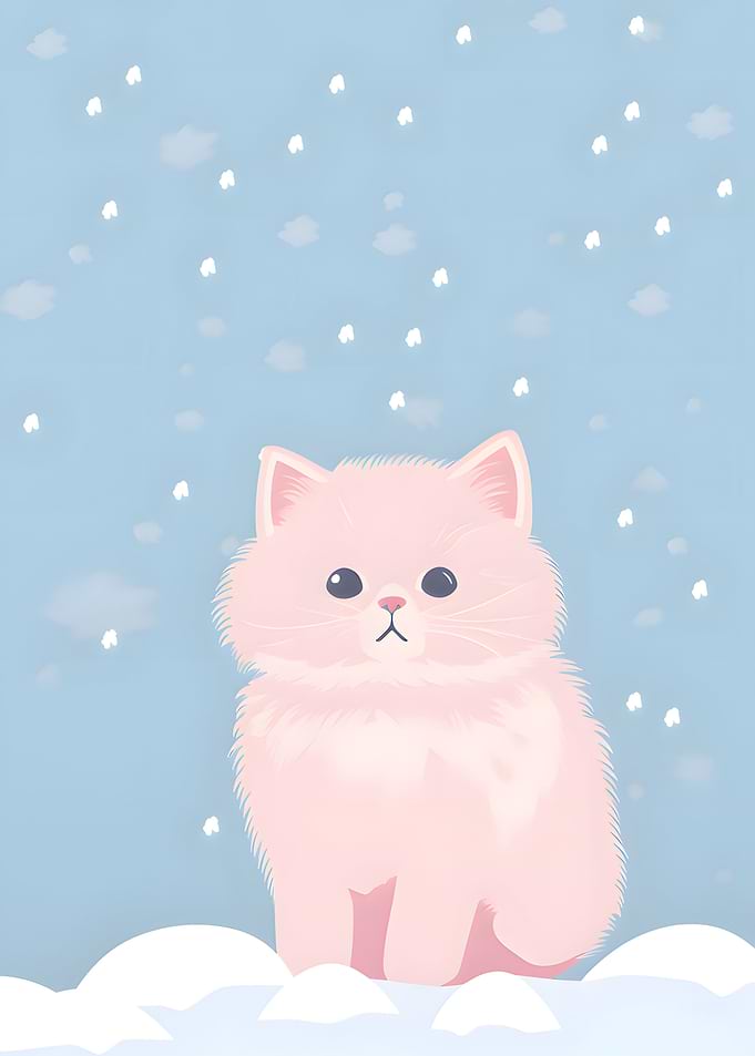 Cat in the snow