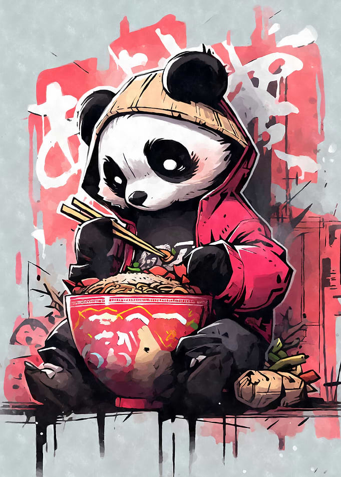 Panda Ramen Graffiti