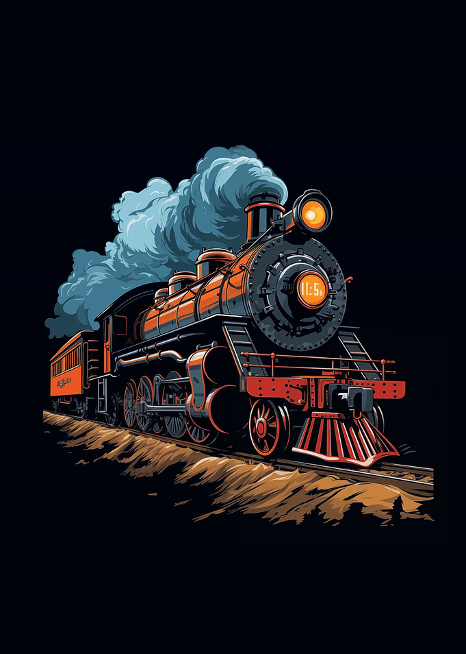 A classic steam train