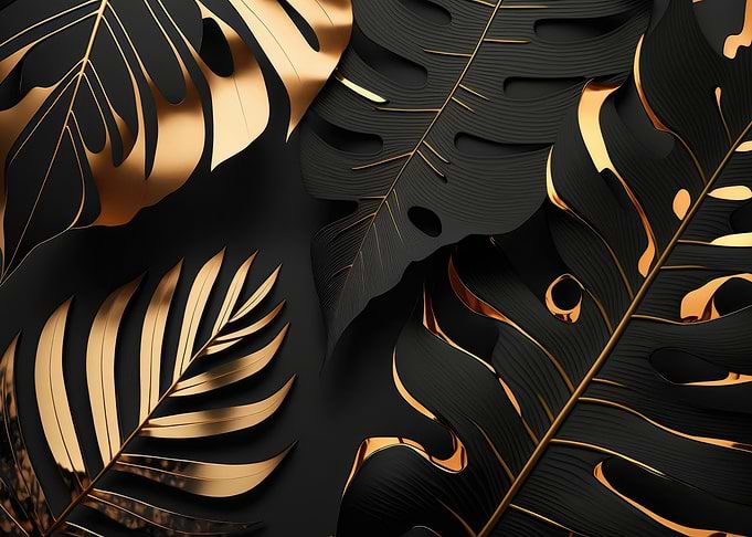Abstract Gold and black