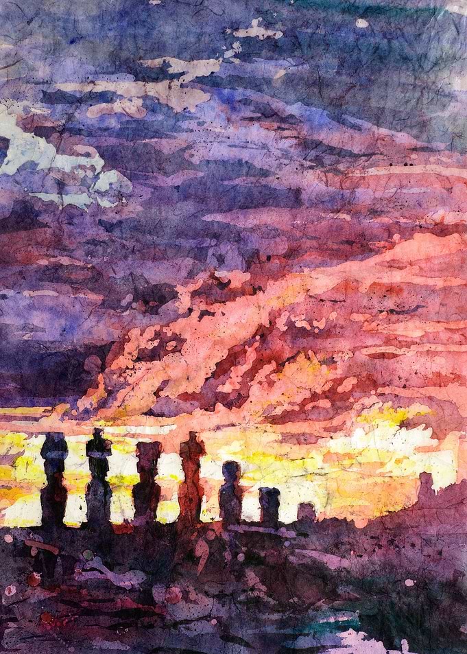 Chile ruins landscape art