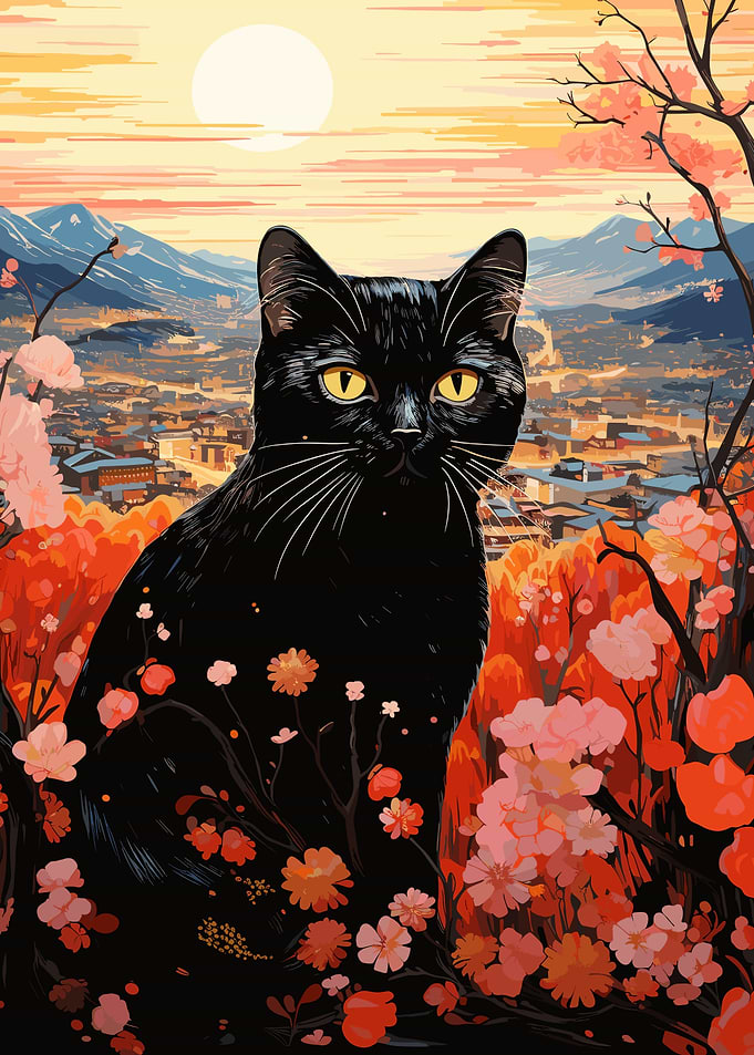 Cat Flower Japanese