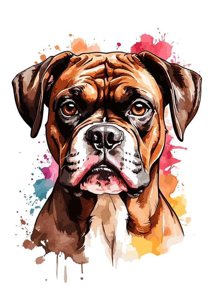 Boxer Dog Face