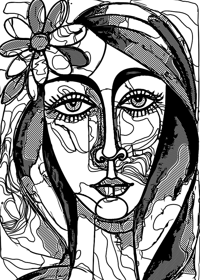 Geometric Woman Face