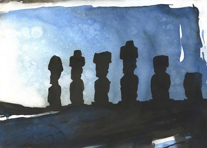 Easter Island ruins Chile