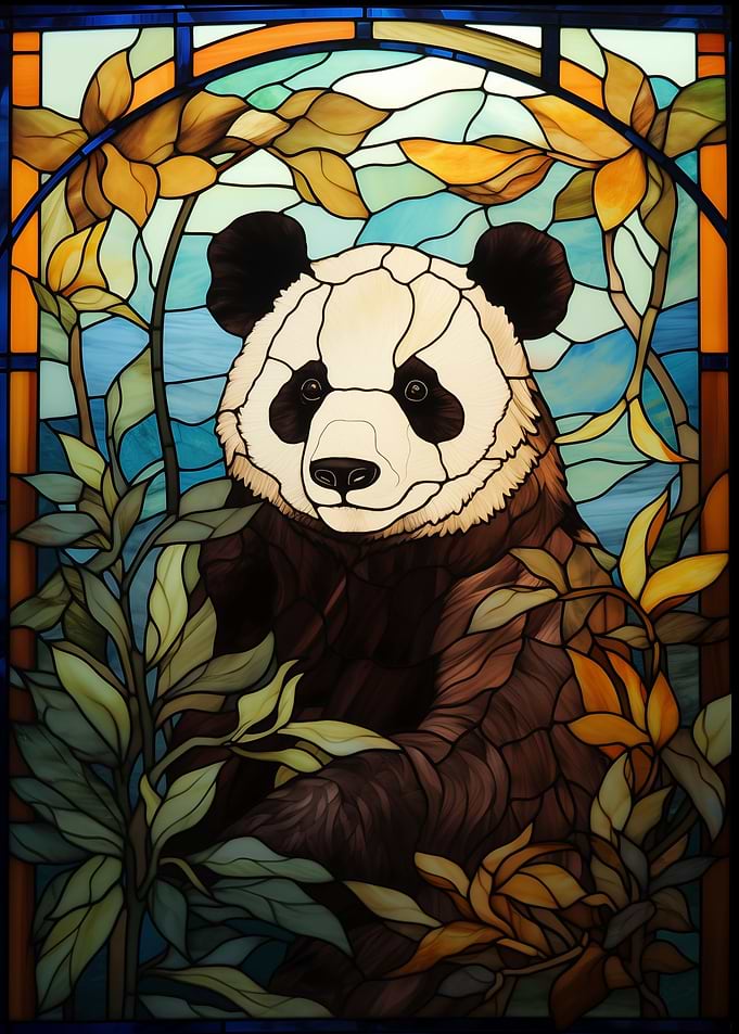 Stained Glass Panda