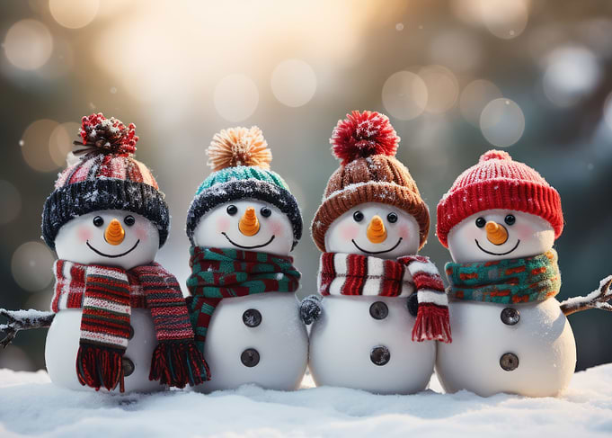 Snowman Christmas poster