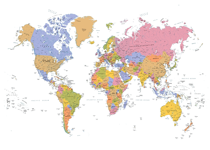 Political world map
